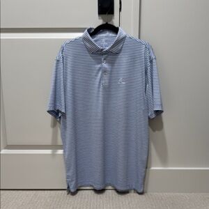 Rhoback Blue and White Striped Polo Shirt
